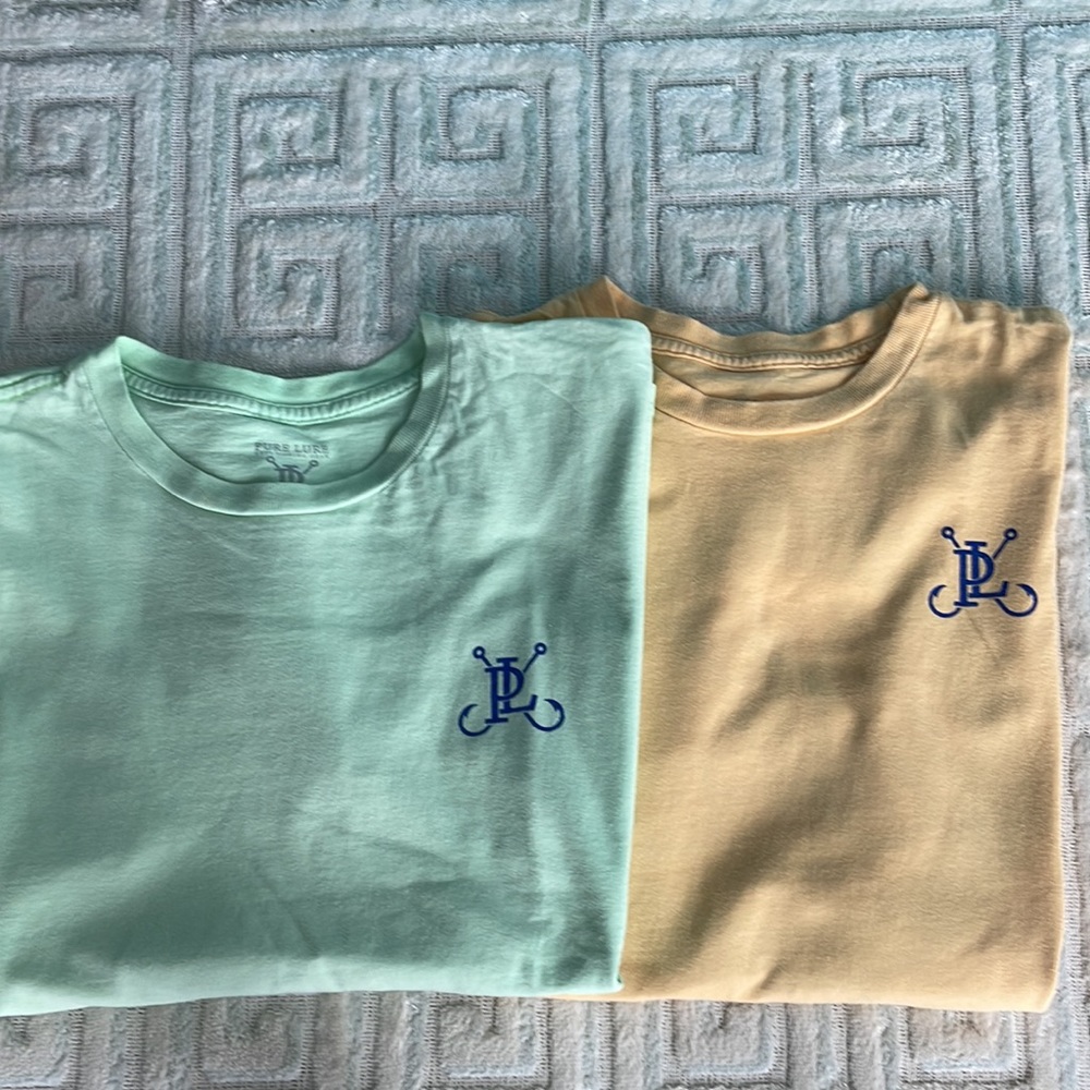 Mens Medium PURE LURE tees.